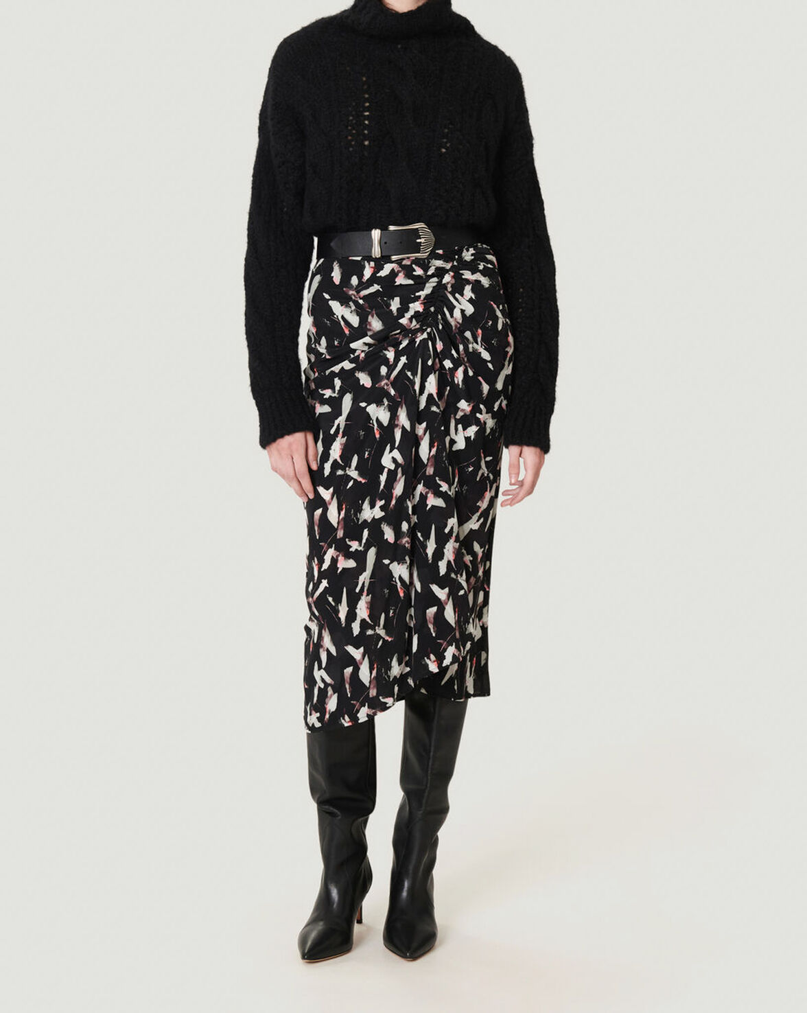 FIBY RELAXED CABLEKNIT TURTLENECK SWEATER image number null